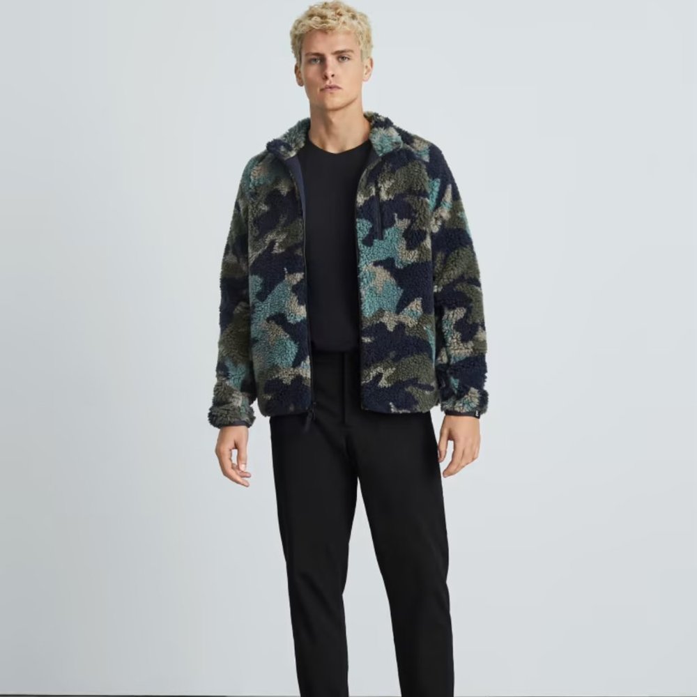 Everlane The Renew Fleece Bomber Oversized Jacket